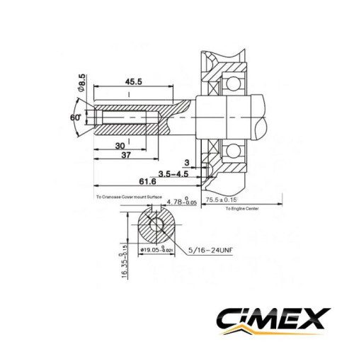 Бензиновий двигун 6,5 к.с. CIMEX G200