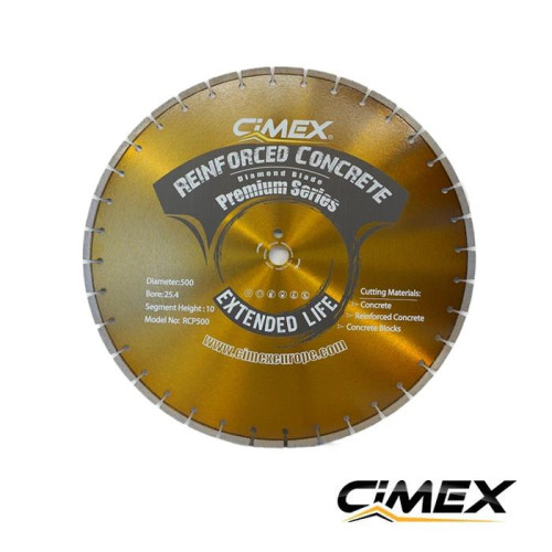 Діамантовий диск для бетону 500 мм CIMEX RCP500 Діамантовий диск для бетону 500 мм CIMEX RCP500