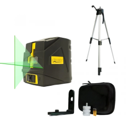 ПРОМО ПАКЕТ! Лінійний лазерний рівень із зеленим променем + Адаптер + Трипод для вимірювальних приладів